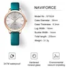 Damenuhren NAVIFORCE Top-Markenuhren für Damen Lässige Mode Original Echtlederarmband Damenarmbanduhren Wasserdicht Reloj Mujer 231204