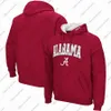 Erkekler Colosseum Krem Alabama Crimson Tide Direnç Pullover Hoodie Dantel Yukarı Külver Herhangi bir Adı veya Numarayı Özelleştirme Siyah Beyaz Kadınlar Gençlik Tüm dikişli Kuvvet Hava