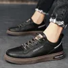 Dress Shoes Men's Casual Leather Flat Bottomed Anti Slip Oxford Youth Trend Breathable Board Daily Sports Sneakers 231204