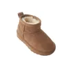 Stiefel Kinder Winter Schnee Baby Kuh Wildleder Obermaterial Warm mit dickem Plüsch Jungen Mädchen High Top für kaltes Wetter 231204