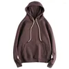 Men's Hoodies Autumn Winter American Retro Thick Velvet Kangaroo Pocket Hooded Fashion Loose Casual Pullover Sweatershirts