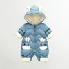 Jumpsuits 2023 born Baby Girl clothes Winter Snowsuit Plus Velvet Thick Boys Jumpsuit 0 3 Years Romper boy Overalls Toddler Coat 231204