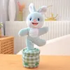 Plysch dockor dockdansare djur glödande dans kanin rekordljud upprepade pratdans co baby leksak 231204