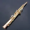 최고의 품질 일본의 새로운 인 구리 구리 S-992 B Flat Soprano Saxophone Professional Professional Professional Case Reed. 마우스 피스 AAA