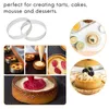 Bakeware Tools 10Pcs Circular Tart Rings With Holes Stainless Steel Fruit Pie Quiches Cake Mousse Mold Kitchen Baking Mould 10cm