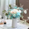 Decorative Flowers Natural Dried Baby's Breath Flower Arrangement Artificial Rose Bouquets For Christmas Wedding Decoration Home Decor