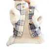 Dog Apparel Plaid Pet Clothes Stylish Print Vest For Weather Warm Winter Cat Coat Cute Comfortable Clothing