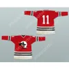 Custom Columbus Owls IHL Hockey Jersey Red New Top Stitched S-M-L-XL-XXL-3XL-4XL-5XL-6XL