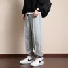 Spring Loose Drawstring Pants Straight Gym Mens Sweatpants Cargo Pants Mens Joggers Running Sports Casual Hip-Hop Stretch Pants Outdoor Streetwear Men Trousers 4XL