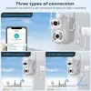 6MP PTZ WIFI Camera Lens مع شاشة مزدوجة منظمة العفو الدولية AI Human Detect Auto Tracking Wireless Outdoor Surveillance Camera ICSEE