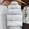 Coletes masculinos designer 2023 inverno novo grande ganso glaciar rótulo branco unisex para baixo colete dopamina cápsula jjrf