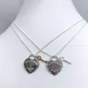 100% S925 plata esterlina corazón colgante de llave collares de moda mujeres Original Romance joyería de alta gama regalo de San Valentín H1221262L