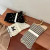 Chaussettes pour enfants, chaussettes à Tube central à pois et fleurs, Style blanc et noir