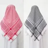 Scarves 1Pcs Square Neck Wrap Muslim Shemagh Scarf Palestine Bandana Multifunction Headwrap Plaid Shawl Ramadan Pray Caps
