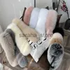 Schals 80CM Winter 100% Echt Fuchs Pelz Schal Gerade Kragen frauen Mantel Hut Warme Dekoration Trim Natürliche Fuchs Schals Luxus Dicken Schal J231204