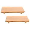 Dinnerware Sets 2PCS Bamboo Plates Fruit Storage Tray Sashimi Serving Snack Trays