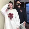 Sweats à capuche pour hommes 2023 Printemps Automne Y2K Hommes Femme Couple Vêtements Sweat à capuche imprimé Harajuku Roses Chaud Pull à manches longues Mode Perdre Top