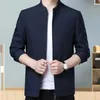 Men's Jackets Men Jacket Casual Slim Fit Stand Collar Suit With Zipper Cardigan Business Pockets For Spring Fall