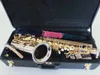 Kaluo Lin Custom Alto Saxophone E-Flat Musikinstrument Bästa kvalitet Saxofonsilverpläterad med fall