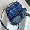 Borsa a mano di design in lana con doppia tasca Mini zaino da donna avanzato Cambridge Bag