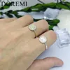 Anelli nuziali DOREMI Ragazze Donne Lettera iniziale Anello Mirco Pave Zircon Pieno Lettere in pietra Anello personalizzato Gioielli per ragazze 231204