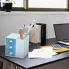 Storage Boxes Pencil Holder Makeup Organizer For Vanity Small Desktop With Drawers Desk Stationary Organi