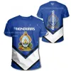 T-shirt da uomo 2023 Bandiera dell'Honduras Camicia da uomo Estate Emblema Stampa Fashion Design Divertente Calcio O Ncek Hrvatska T-shirt