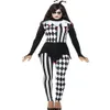Damer jester halloween kostym vuxna harlequin clown fancy klänning kvinnan outfit sm1898 mlxl270s