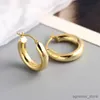 Charm Round Circle Women 925 Stamp Hoop Earrings for Women Gold/Silver Color Earrings Jewelry Gifts R231204
