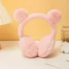 Ear Muffs Cute Bear Ears Foldable Fur Winter Headphones Earmuffs Windproof Outdoor Warmer Fluffy Cover for Women Men 231204