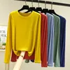 Women's T Shirts Modal Long Sleeve T-shirt 2023 Autumn/Winter Loose O-Neck Baisc Bottom Shirt Korean Solid Thin All-Match Top