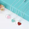 Necklaces & Pendants Designer high quality fashion fashion silver pendant high-end craft jewelry with the official logo blue heart362K