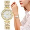 Wristwatches Quartz Watches For Women's Steel Band Inlaid Diamond Fashion Creative Trend Leisure Exquisite Sparkling