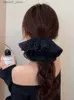 Couvre-chef Accessoires pour cheveux 2023 Coréen Rétro Rides En Mousseline De Soie Chouchous pour Femmes Filles Doux Tempérament Mode Exagérée Bande De Cheveux Accessoires De Cheveux Q231204