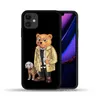 Di modo di marca Custodia protettiva sveglia dell'orso per iPhone 11 12 13 Pro XS Max XR X 6 6S 7 8 Plus 5S SE 2020 12Mini Cover morbida in silicone H1120