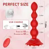 Vibrateurs 360 Rotation Butt Plug Vibrateur avec 10 modes de vibration rotatifs Masseur de prostate Forme Rose Perles Anales Sex Toys pour Femmes Homme 231204