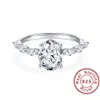 Anneaux de mariage scintillant naturel Moissanite pierre précieuse classique Simple Type 6 anneau pour fille 925 en argent Sterling Fine Jewelry204b