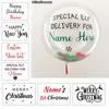 Feestartikelen Aangepaste naamstickers voor bubbelballon Gepersonaliseerde doorzichtige ballonnen Kerstdecoratie Verjaardag Bruiloft Decor