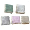 Mantas Lovely Lace Baby Swaddles Manta 6 capas de comodidad Calor Algodón D7WF