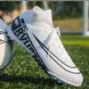 Männer Kinder Fußballschuhe Rasen Fußballschuhe Stollen Training High Top Knöchel Sport Turnschuhe Qualität AG TF Indoor Neue Größe 35-45