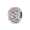 Loose Gemstones 925 Sterling Sliver Clasp CZ Pave Clip Charm Spacer Daisy Bead Stopper Fit Original Bracelet Jewelry