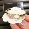 4 Stijl Vrouwen Armbanden Designer Sieraden Bangle Merk Brief Kristal 18 K Vergulde Mode-sieraden Dame Party Geschenken