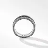 DY ring designer cable fashion jewelryDY Personalized s Sterling Silver Double Ring Set with Black Mosang for Direct Sale