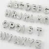 Entier 10mm 130pcs / lot A-Z strass complets lettres coulissantes DIY Alphabet Charm Accessoires adaptés aux porte-clés collier pour animaux de compagnie 10mm287H