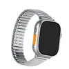 Pulseira de metal elástica para apple watch ultra 49mm 8 7 45mm 41mm pulseira de aço inoxidável para iwatch 6 5 4 3 se 44mm 42mm 40mm