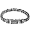 Chain S925 Sterling Silver Charm Bracelets Retro Totem Double Row Woven-Chain Pure Argentum Amulet Jewelry for Men Bangle 231204