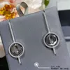 Boucles d'oreilles pendantes en argent Sterling 925 pour femmes, bijoux à la mode, strass, version longue