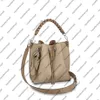 M55906 M55800 MURIA sac seau femmes toile véritable cuir de veau argent matériel sac à main sac à main bandoulière sac cross-body311x