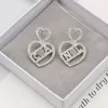 Boucles d'oreilles de marque de styliste, en perles, accessoires de bijoux de luxe pour femmes, cadeaux d'anniversaire et de noël