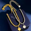Love heart beads necklace bracelet jewelry sets for womens birthday gift designer womens jewelry wedding statement jewelrys267b